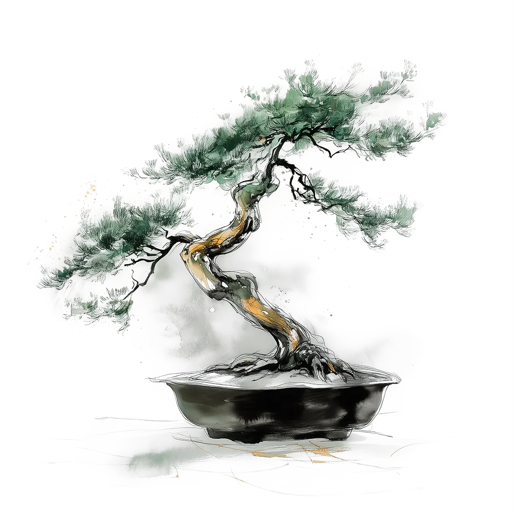 Bonsai tree illustration